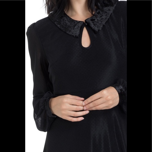 NWOT Jawbreaker Dotted Mesh Black Wednesday Dress - Picture 3 of 7